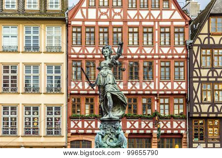 Justitia, A Monument In Frankfurt, Germany