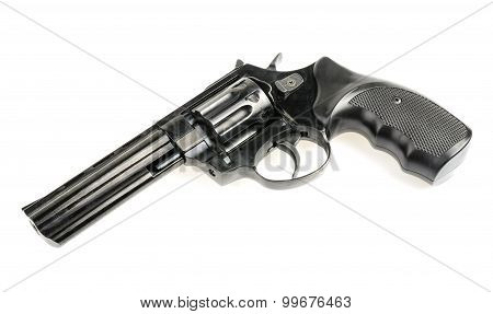 Revolver On White Background