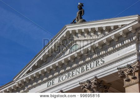Top Of The Old Grain Exchange In Groningen