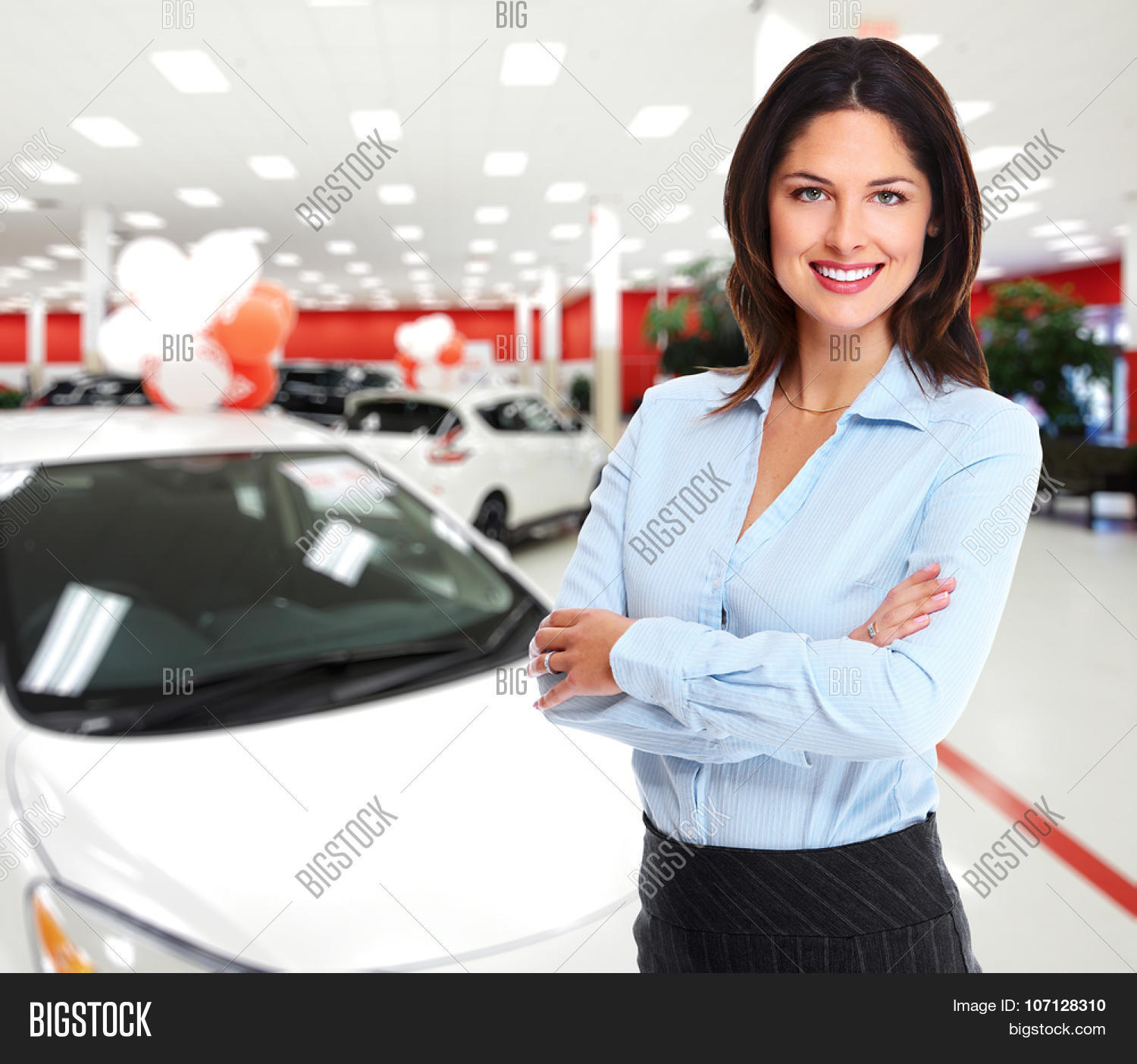 Car Dealer Woman. Auto Image & Photo (Free Trial) Bigstock