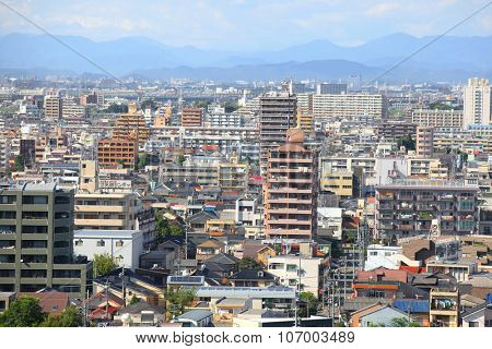 NAGOYA, JAPAN -SEPTEMBER 13: Nagoya cityscape on September 13, 2014,Greater Nagoya is is the hub of Japanese manufacturing industries, producing over 40% of manufacturing goods Nagoya city