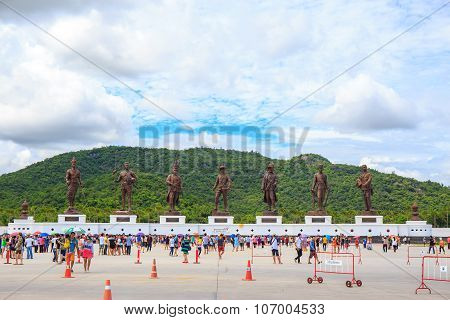 Great Giant 7 King Statues Hua Hin Thailand.