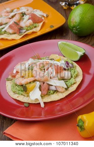 Shrimp Ceviche Tostada
