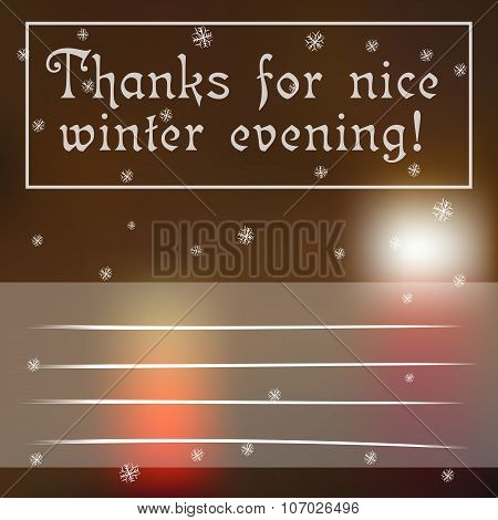 Winter Greetings Card