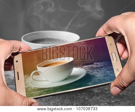 Image Of Shooting Photographs With Smartphone