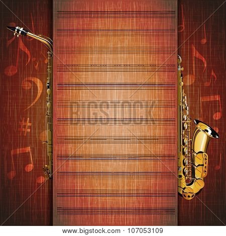 Musical Background Saxophone Frame