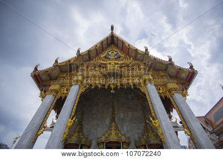 Detail At Temple In Bangkok, Thailand