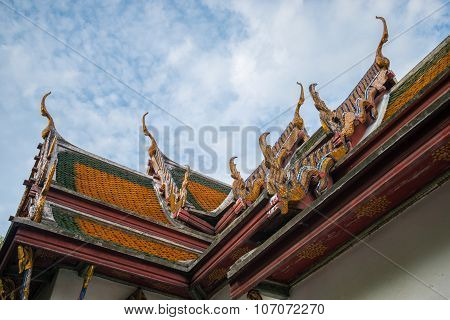 Detail At Temple In Bangkok, Thailand