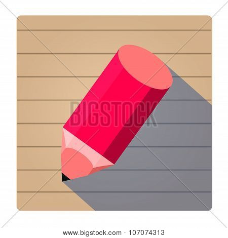 Vector  pencil flat icon