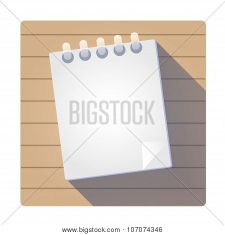 Notebook flat vector icon