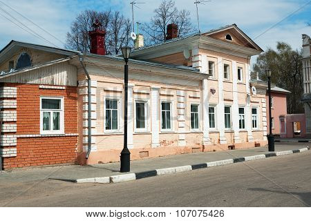 Old Houses On The Street In Gorodets, Russia