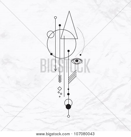 Geometric abstract mystic symbol