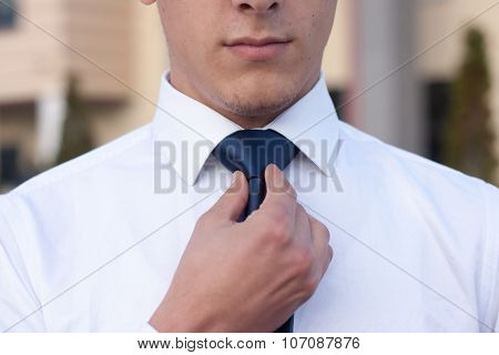 Young businessman detail