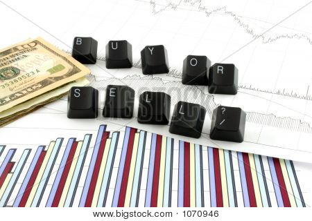 Graphiques d'entreprise avec l'achat ou de vente