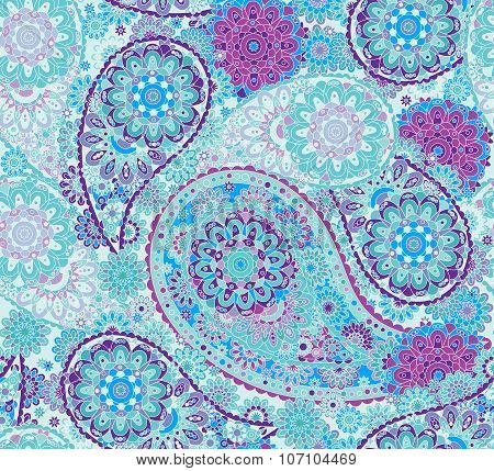 India ornament paisley and mehndi designs