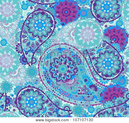 India ornament paisley and mehndi designs