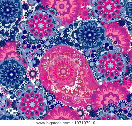 India ornament paisley and mehndi designs