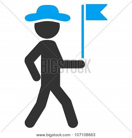 Male Flag Guide Icon