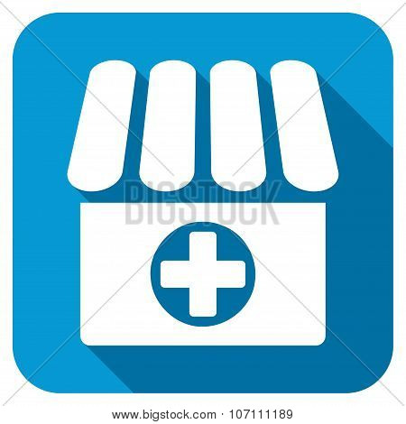 Drugstore Building Longshadow Icon