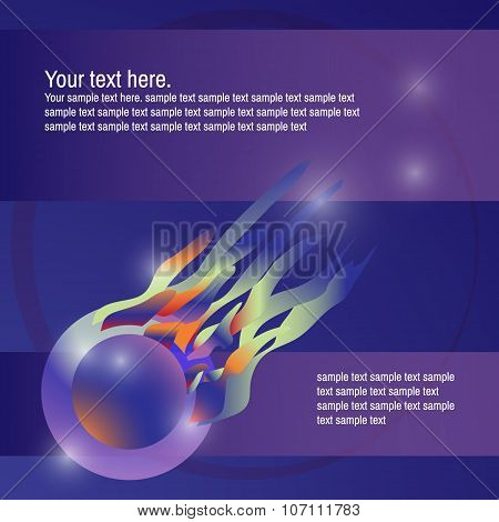 Vector  Flyer, Poster, Template On Blue Background