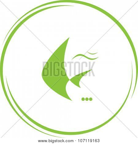 fish. Internet button. Vector icon.