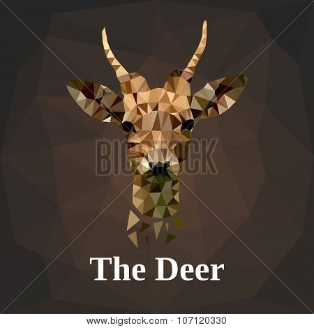 Deer Head Lowpoly Vector
