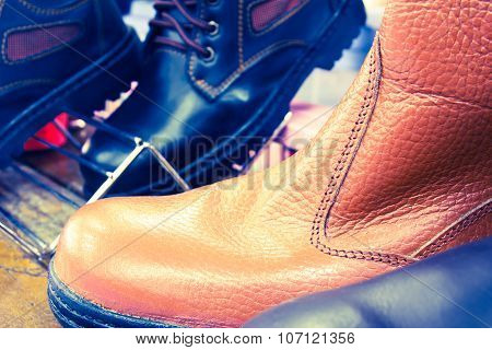 Close Up Safety Shoe