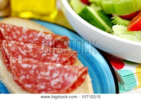 Salame su Bruschetta