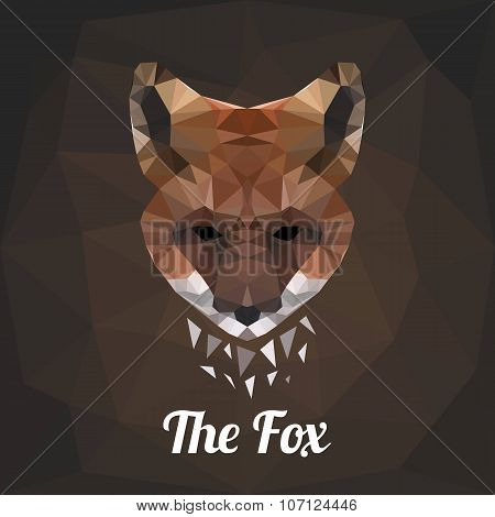 Fox Head Polygon Vector