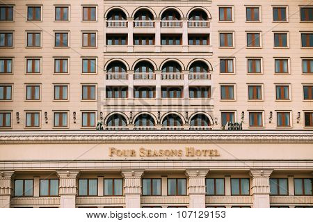 Four Seasons Hotel at Manezh square in Moscow, Russia