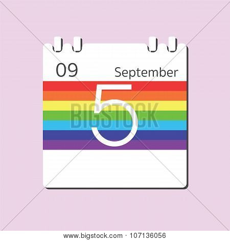 Rainbow Calendar Icon