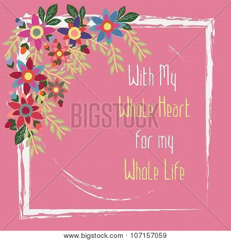 Vintage Floral Greeting Card