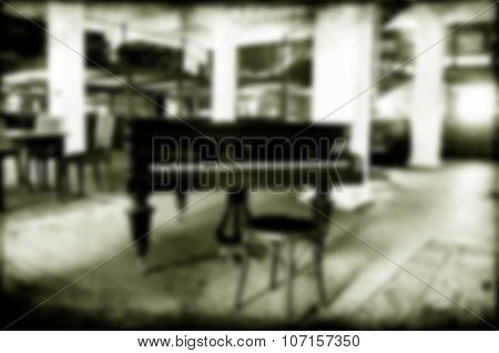 Blurred Jazz Piano Caffe Bar.