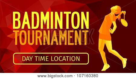 Polygonal Professional Badminton Player, Sports Announcement