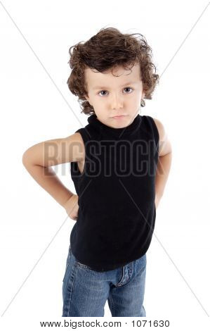 Adorabile ragazzo sconvolto ottenuto