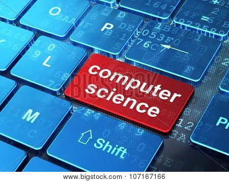 Science concept: Computer Science on computer keyboard background