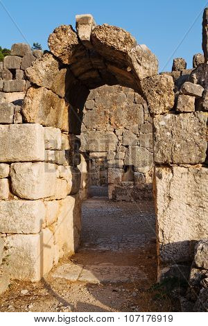 Ruins Stone And   Antalya Asia Sky    Old  Temple