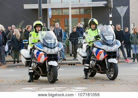 Policemen On Motorcycles