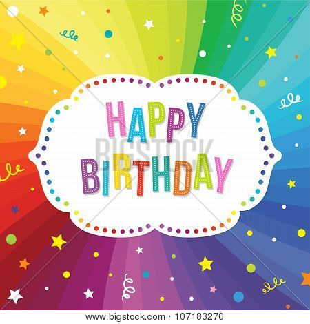 Happy Birthday Greeting Card.