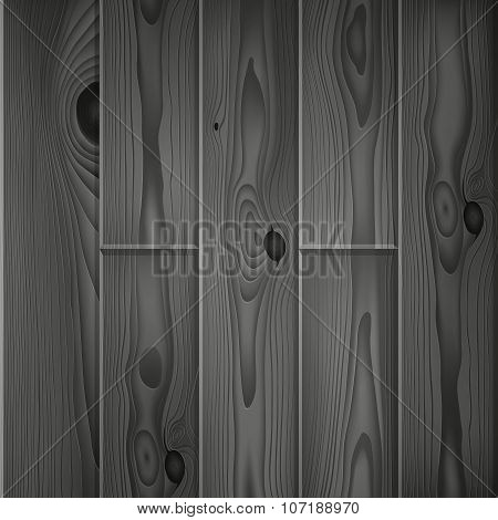 Realistic dark grey wood boards texture