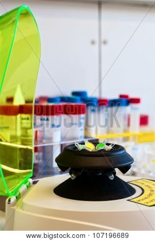A Centrifuge With Tubes, Vertical