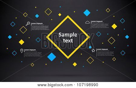 abstarct geometric background with place for text and icons