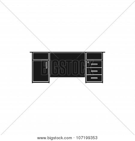 Table Icon. Flat Design Style.