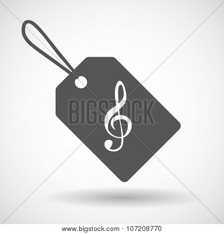 Label Icon With A G Clef