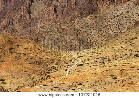 Desert landscape in Antiatlas Mountains, Morocco, Africa