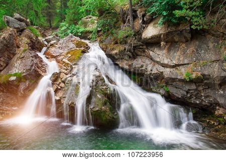 Falls Of A Little River In The Mountain Of Italy