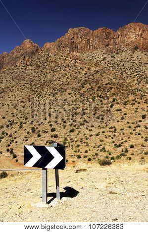 Desert landscape in Antiatlas Mountains, Morocco, Africa