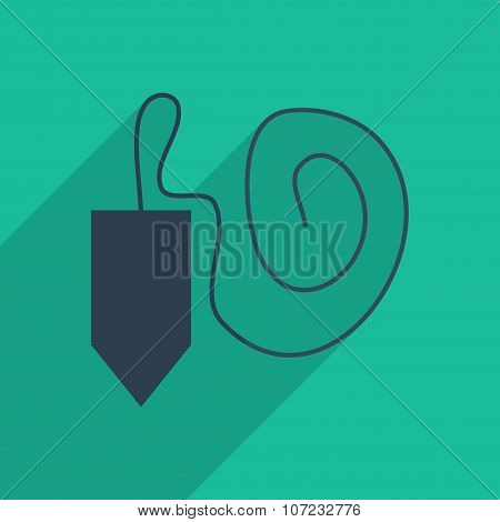 Flat icons modern design with shadow of plummet