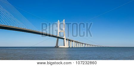 Vasco Da Gama Bridge In Lisbon