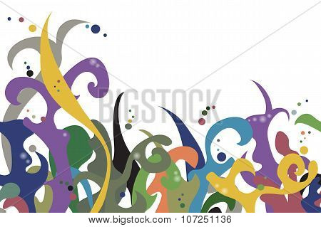 Horizontally Seamless Multicolored Pattern For Your Design